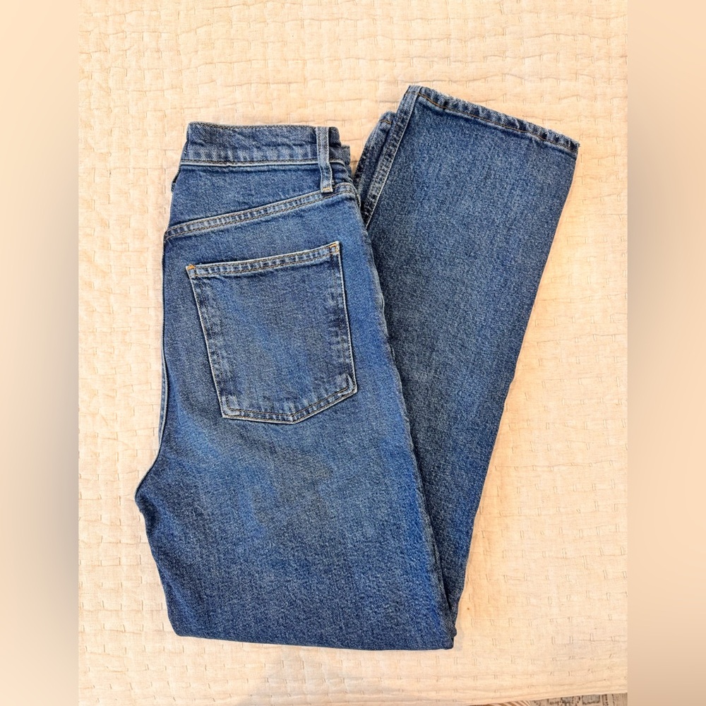 Agolde 90s Pinch Waist Crop Straight Jeans, size 26. Solace Wash - Picture 2 of 5